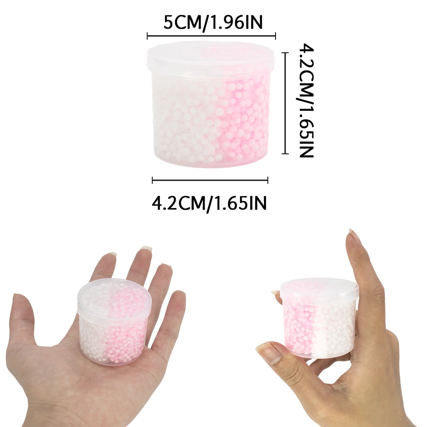 1/2 Pack Strawberry Cloud Crunchy Slime kit,Foam Ball Fruit Sprinkles Slime